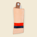 Leather Sheath with Joker Knife - Navy/Orange Painted - Son of a Sailor - STAG Provisions - Gift - Knife