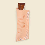 Leather Sheath with Opinel Knife - Natural Snake Stamped - Son of a Sailor - STAG Provisions - Gift - Knife