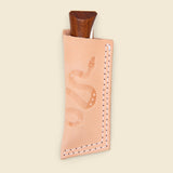 Leather Sheath with Opinel Knife - Natural Snake Stamped - Son of a Sailor - STAG Provisions - Gift - Knife