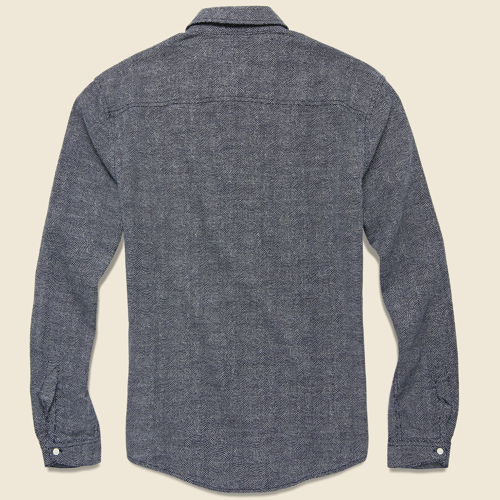 Seigaiha Shirt - Dark Indigo - Life After Denim - STAG Provisions - Tops - L/S Woven - Other Pattern