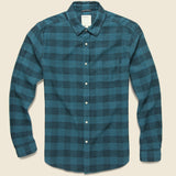 Allegheny Plaid Flannel - Comet Teal - Life After Denim - STAG Provisions - Tops - L/S Woven - Plaid