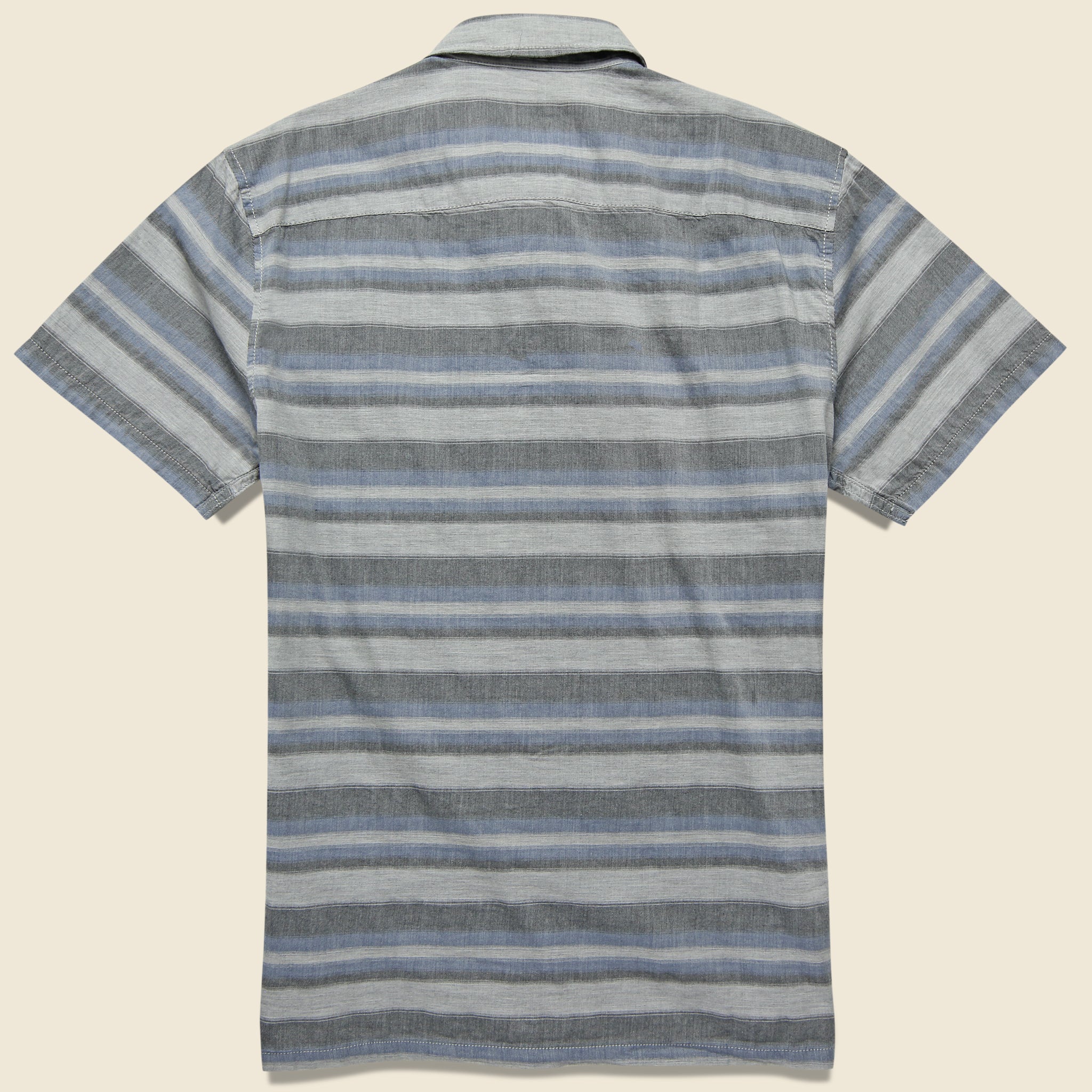 Poncho Shirt - Blue Agave - Life After Denim - STAG Provisions - Tops - S/S Woven - Stripe
