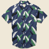 Twin Palm Shirt - Ocean Blue - Life After Denim - STAG Provisions - Tops - S/S Woven - Floral