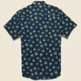 Rainforest Seersucker Shirt - Ocean Blue - Life After Denim - STAG Provisions - Tops - S/S Woven - Floral