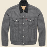 Vintage Fit Herringbone Trucker Jacket - Grey - Levis Premium - STAG Provisions - Outerwear - Coat / Jacket