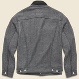Vintage Fit Herringbone Trucker Jacket - Grey - Levis Premium - STAG Provisions - Outerwear - Coat / Jacket