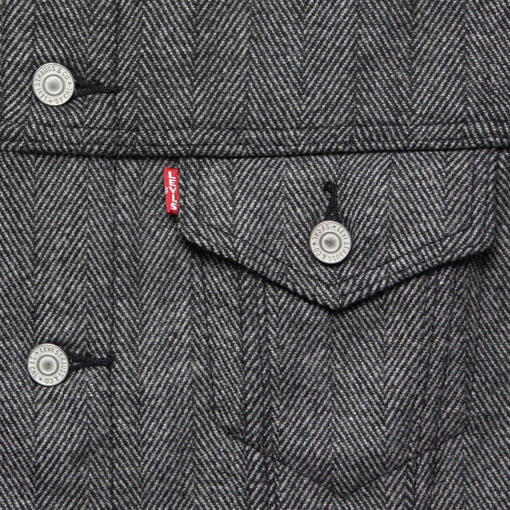 Vintage Fit Herringbone Trucker Jacket - Grey - Levis Premium - STAG Provisions - Outerwear - Coat / Jacket