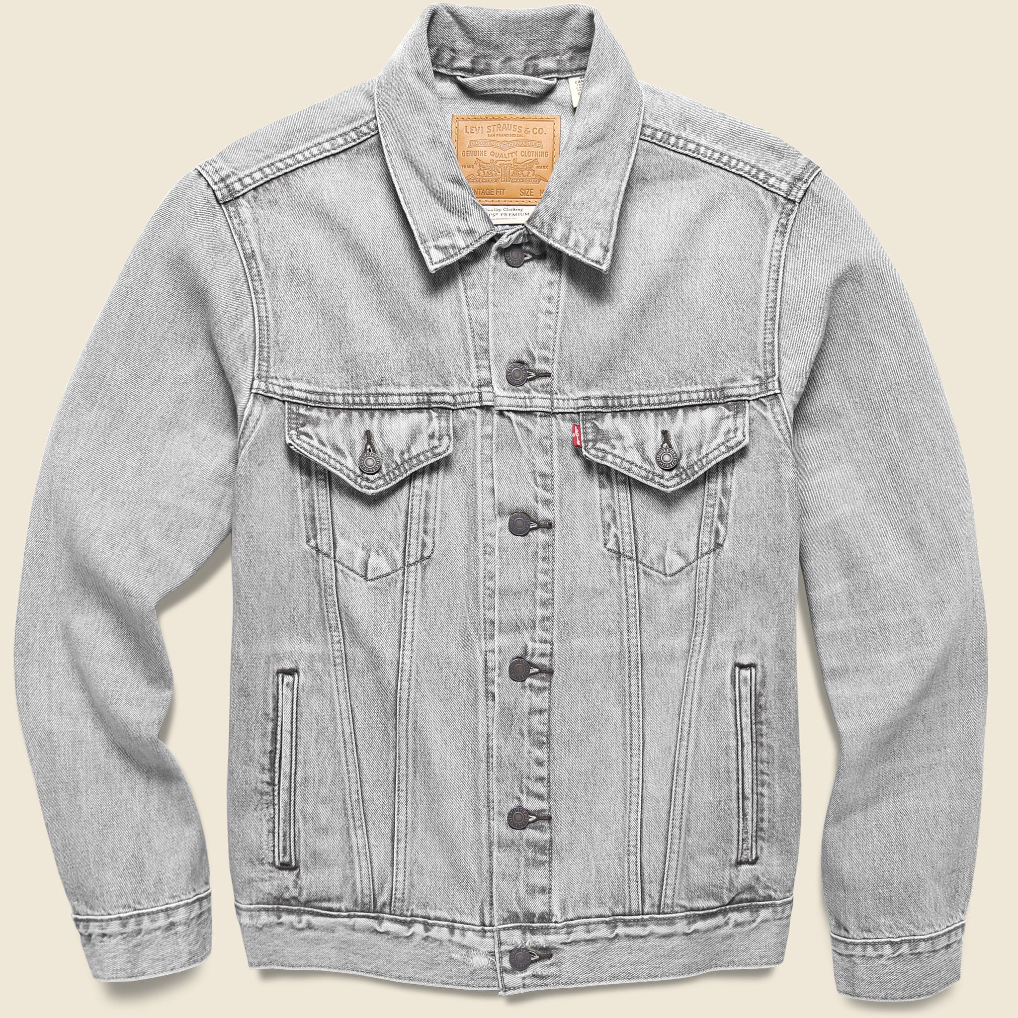 Trucker Jacket - Love A Lot (Washed Grey) - Levis Premium - STAG Provisions - Outerwear - Coat / Jacket