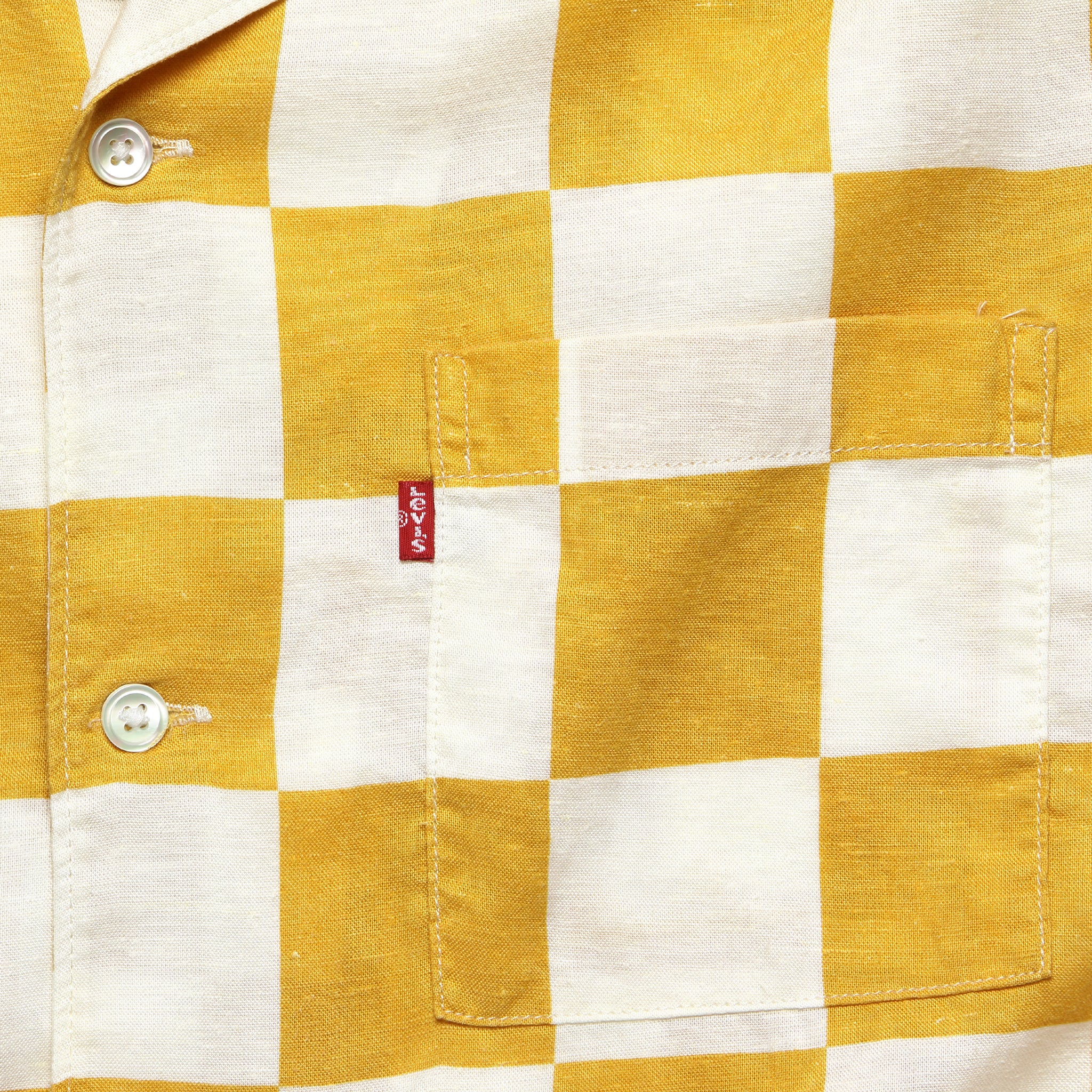 Check Cubano Shirt - Fez Check Egret - Levis Premium - STAG Provisions - Tops - S/S Woven - Plaid