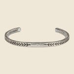 Pantheon Leaf Stamp Cuff - Sterling Silver - LHN Jewelry - STAG Provisions - Accessories - Cuffs