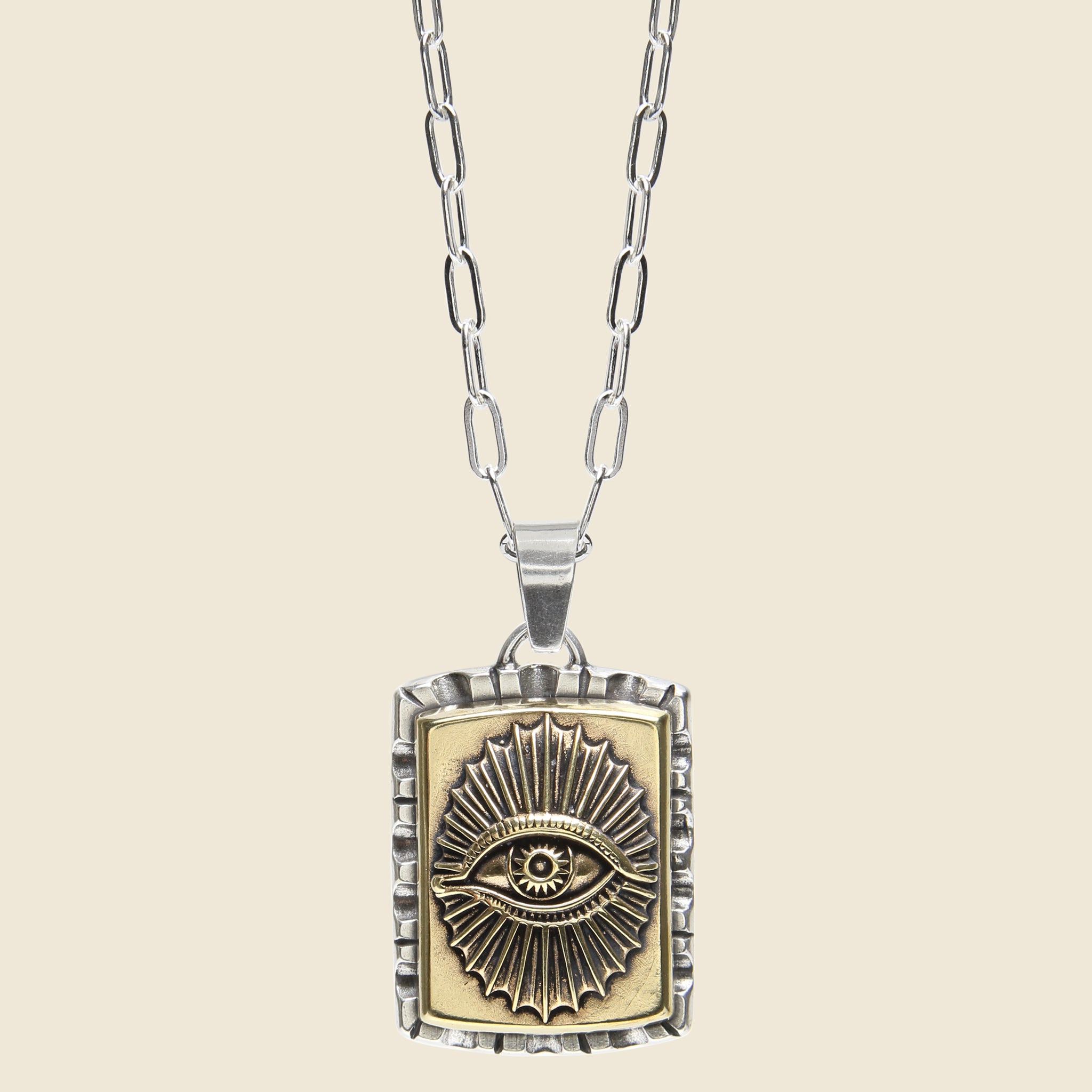 All Seeing Eye Souvenir Necklace - Silver/Brass - LHN Jewelry - STAG Provisions - Accessories - Necklaces