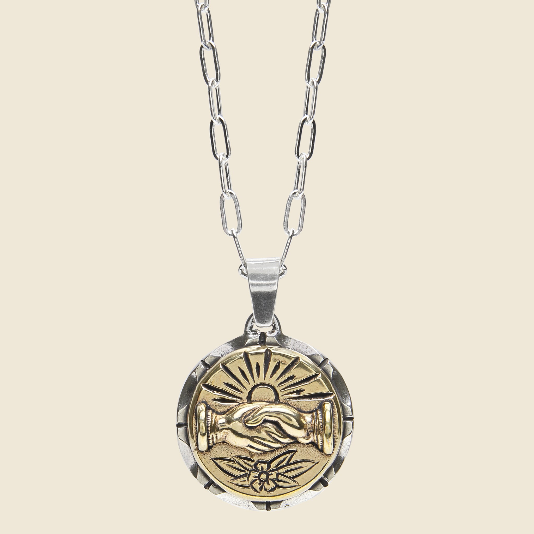 Fellowship Souvenir Necklace - Silver/Brass - LHN Jewelry - STAG Provisions - Accessories - Necklaces