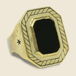 40 Knots Ring - Brass/Onyx - LHN Jewelry - STAG Provisions - Accessories - Rings