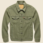 Canvas Trucker Jacket - Olive Night - Levis Premium - STAG Provisions - Outerwear - Coat / Jacket