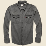 Barstow Western Denim Shirt - Black Worn In - Levis Premium - STAG Provisions - Tops - L/S Woven - Solid
