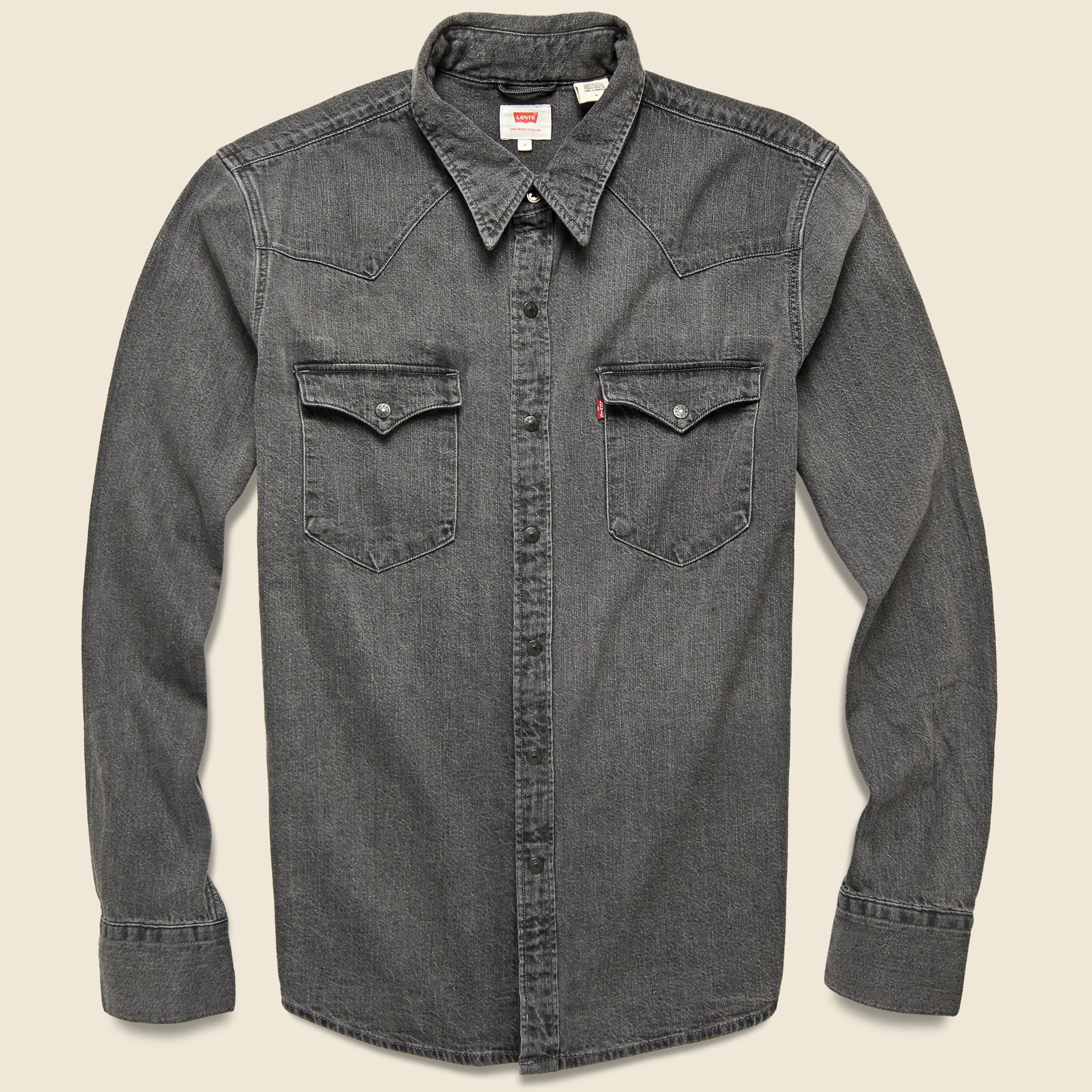 Barstow Western Denim Shirt - Black Worn In - Levis Premium - STAG Provisions - Tops - L/S Woven - Solid
