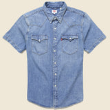 Barstow Western Shirt - Light Denim - Levis Premium - STAG Provisions - Tops - S/S Woven - Solid