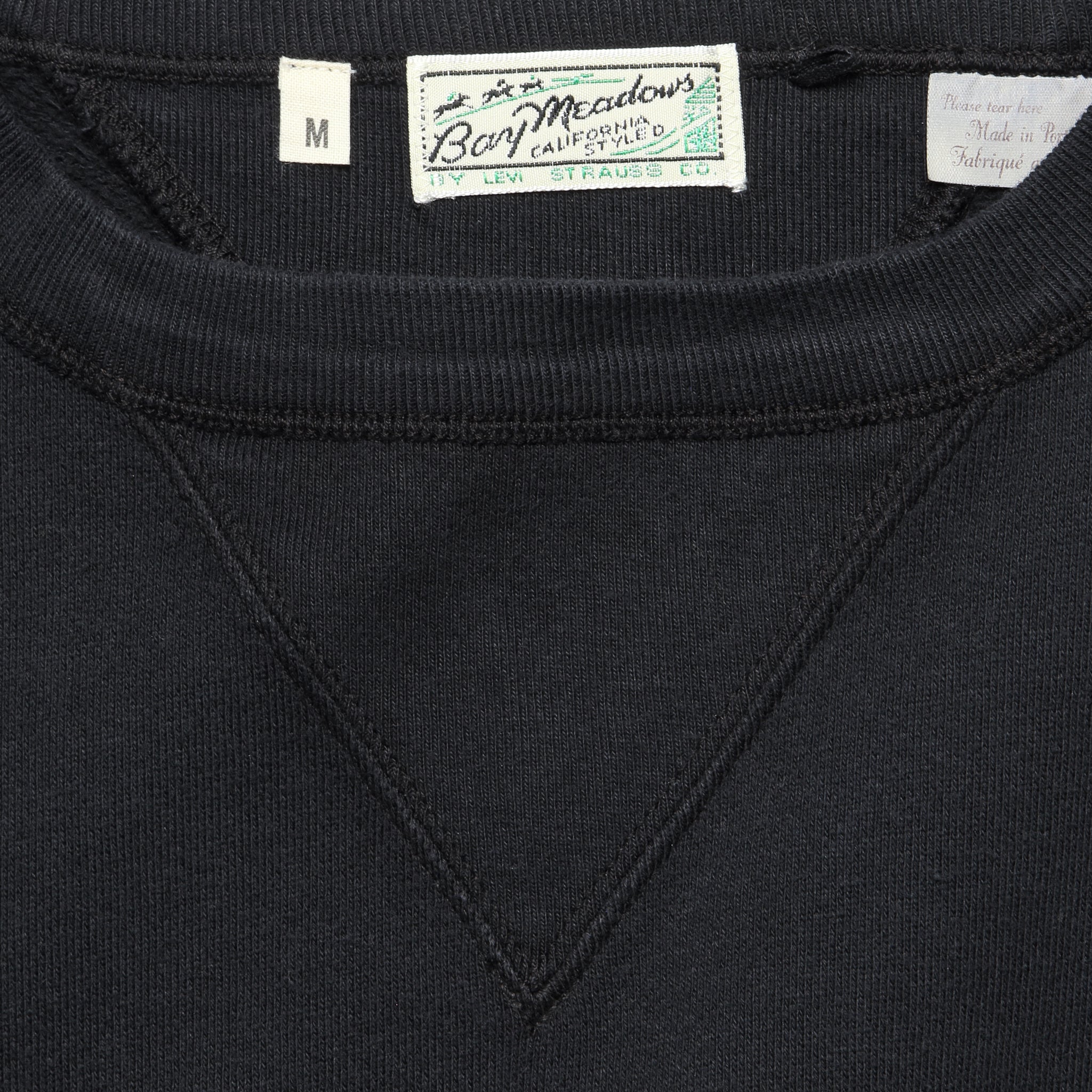Bay Meadows Sweatshirt - Black XX - Levis Vintage Clothing - STAG Provisions - Tops - Fleece / Sweatshirt