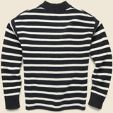 Concentric Squares Mock Neck Sweater - Black/White - Levis Vintage Clothing - STAG Provisions - Tops - Sweater