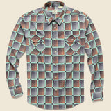 Shorthorn Shirt - Mint Green Print - Levis Vintage Clothing - STAG Provisions - Tops - L/S Woven - Plaid
