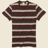 1960s Casual Stripe Tee - Brown - Levis Vintage Clothing - STAG Provisions - Tops - S/S Tee