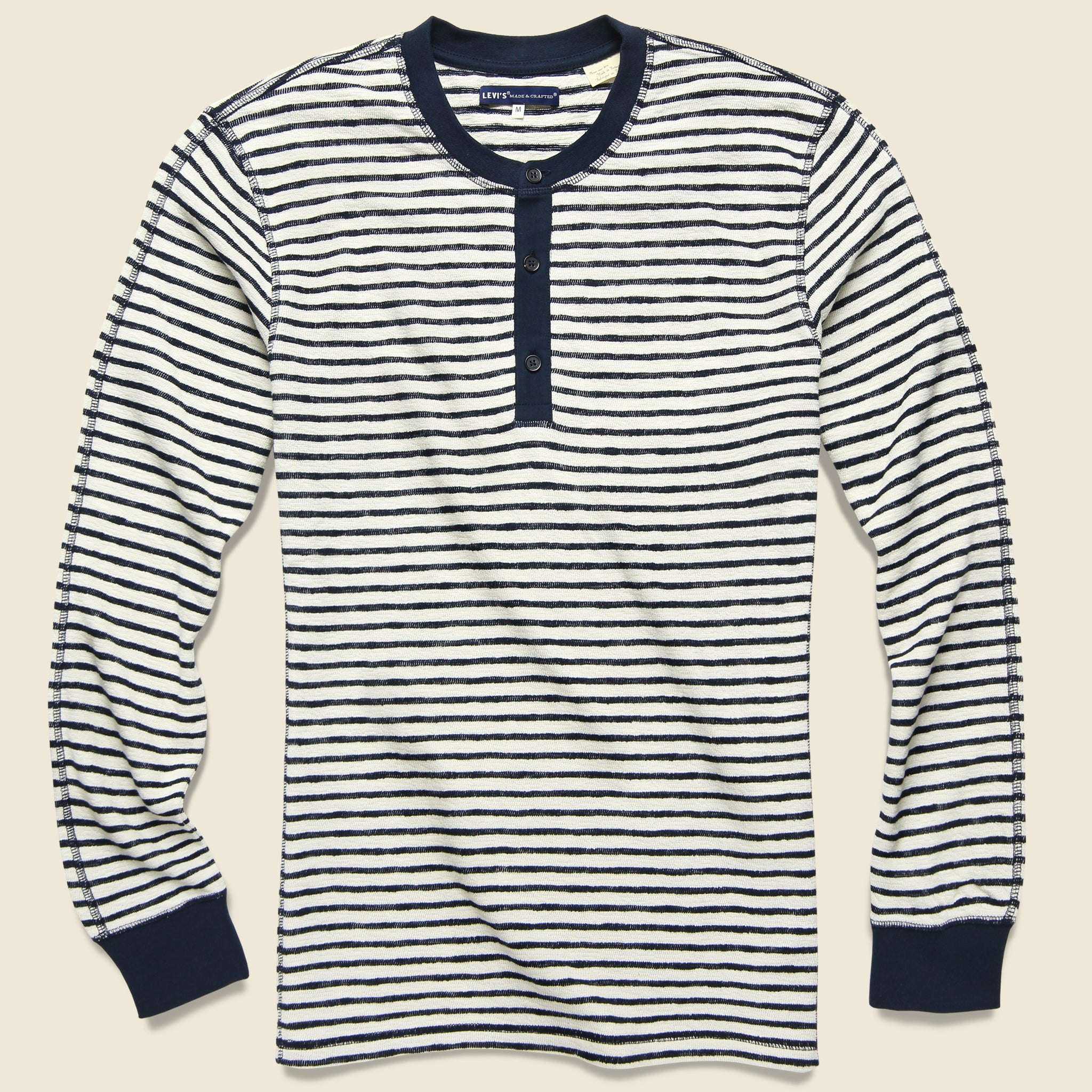 Henley - Pristine Stripe - Levis Made & Crafted - STAG Provisions - Tops - L/S Knit