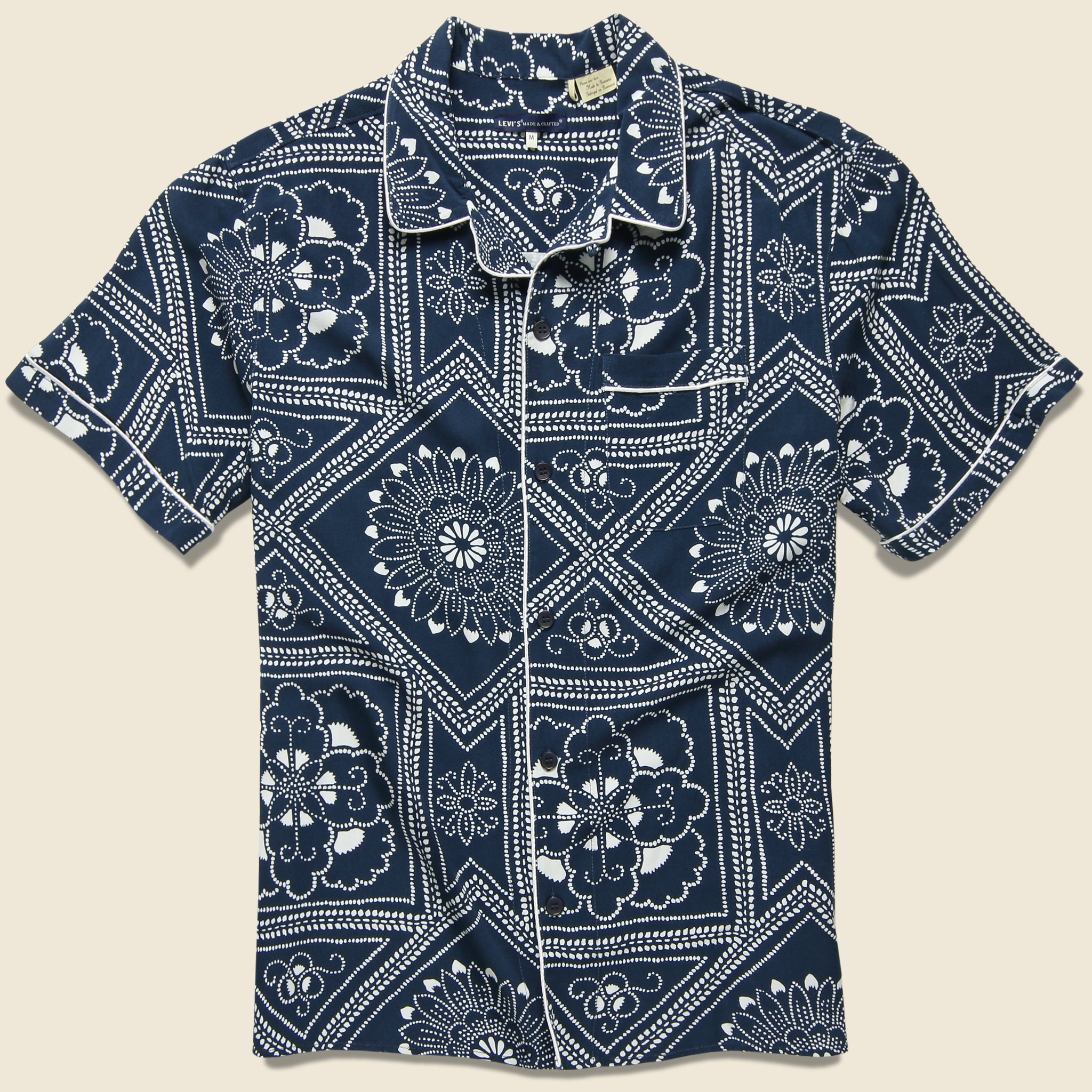 Pajama Shirt - Bandana Blues - Levis Made & Crafted - STAG Provisions - Tops - S/S Woven - Floral
