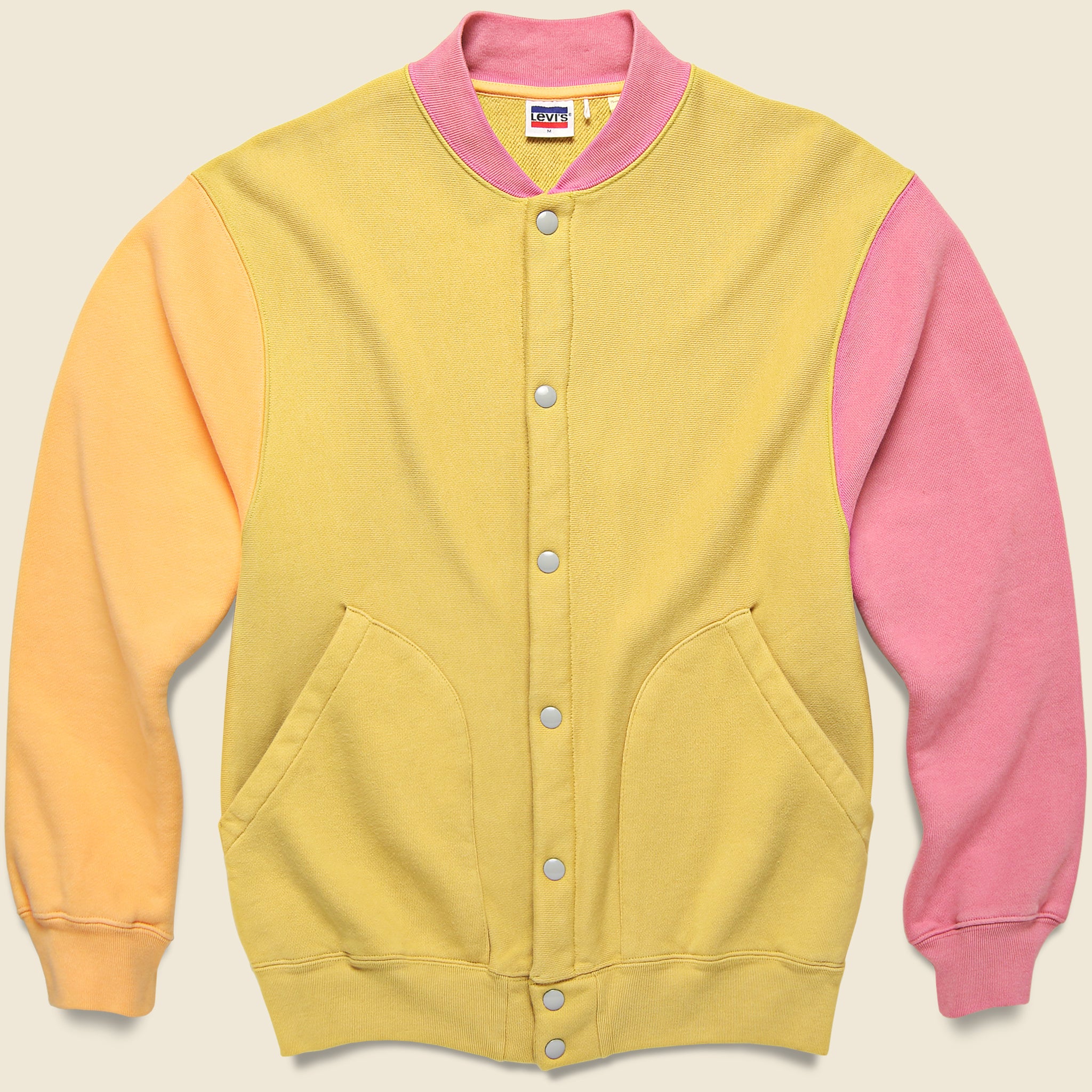 Fleece Cardigan - Lemon/Orange/Pink/Tan - Levis Vintage Clothing - STAG Provisions - Outerwear - Coat / Jacket