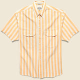 Diamond Shirt - Melon/Orange/White - Levis Vintage Clothing - STAG Provisions - Tops - S/S Woven - Stripe