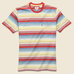 Sunset Pocket Tee - Fiesta Stripe - Levis Premium - STAG Provisions - Tops - S/S Tee