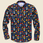 Color Triangle Cord Shirt - Black - Modern Liberation - STAG Provisions - Tops - L/S Woven - Other Pattern
