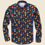 Color Triangle Cord Shirt - Black - Modern Liberation - STAG Provisions - Tops - L/S Woven - Other Pattern