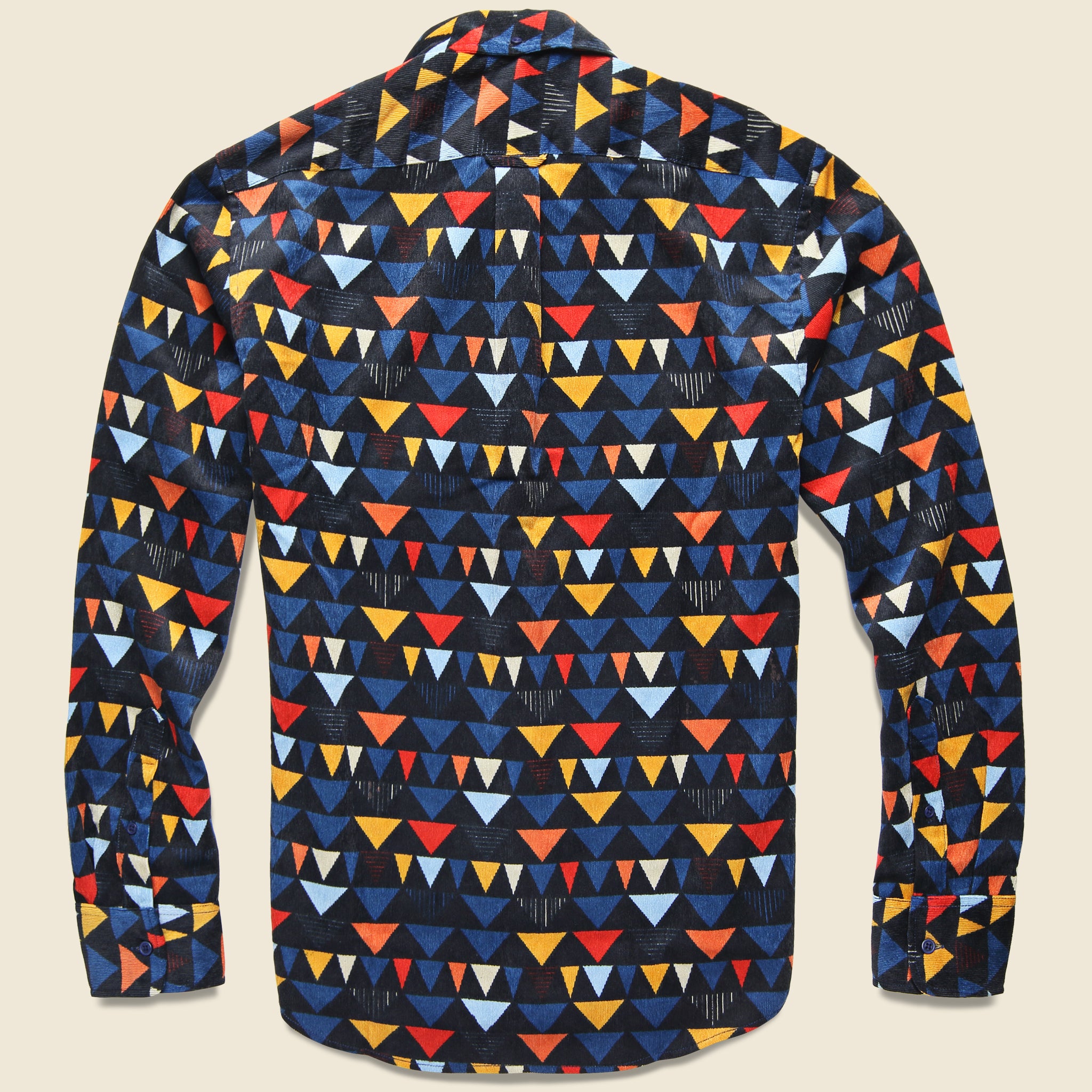 Color Triangle Cord Shirt - Black - Modern Liberation - STAG Provisions - Tops - L/S Woven - Other Pattern