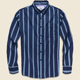 Vintage Stripe Print Shirt - Navy - Modern Liberation - STAG Provisions - Tops - L/S Woven - Stripe