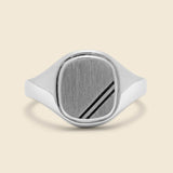 Square Step Ring - Black Enamel/Sterling Silver - Miansai - STAG Provisions - Accessories - Rings
