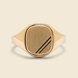 Square Step Ring - Black Enamel/Gold Vermeil - Miansai - STAG Provisions - Accessories - Rings