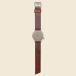 M12 Swiss Watch 39mm - Silver/Platinum/Vintage Chocolate Leather - Miansai - STAG Provisions - Accessories - Watches