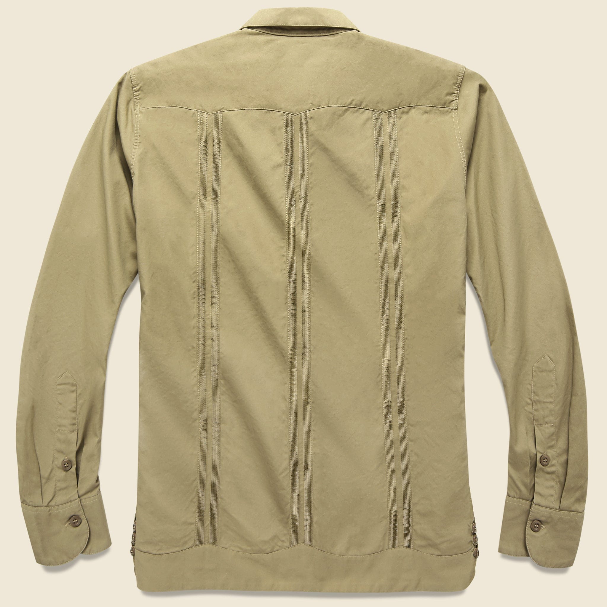 Vancloth Poplin Guayabera Shirt - Khaki - Monitaly - STAG Provisions - Tops - L/S Woven - Solid