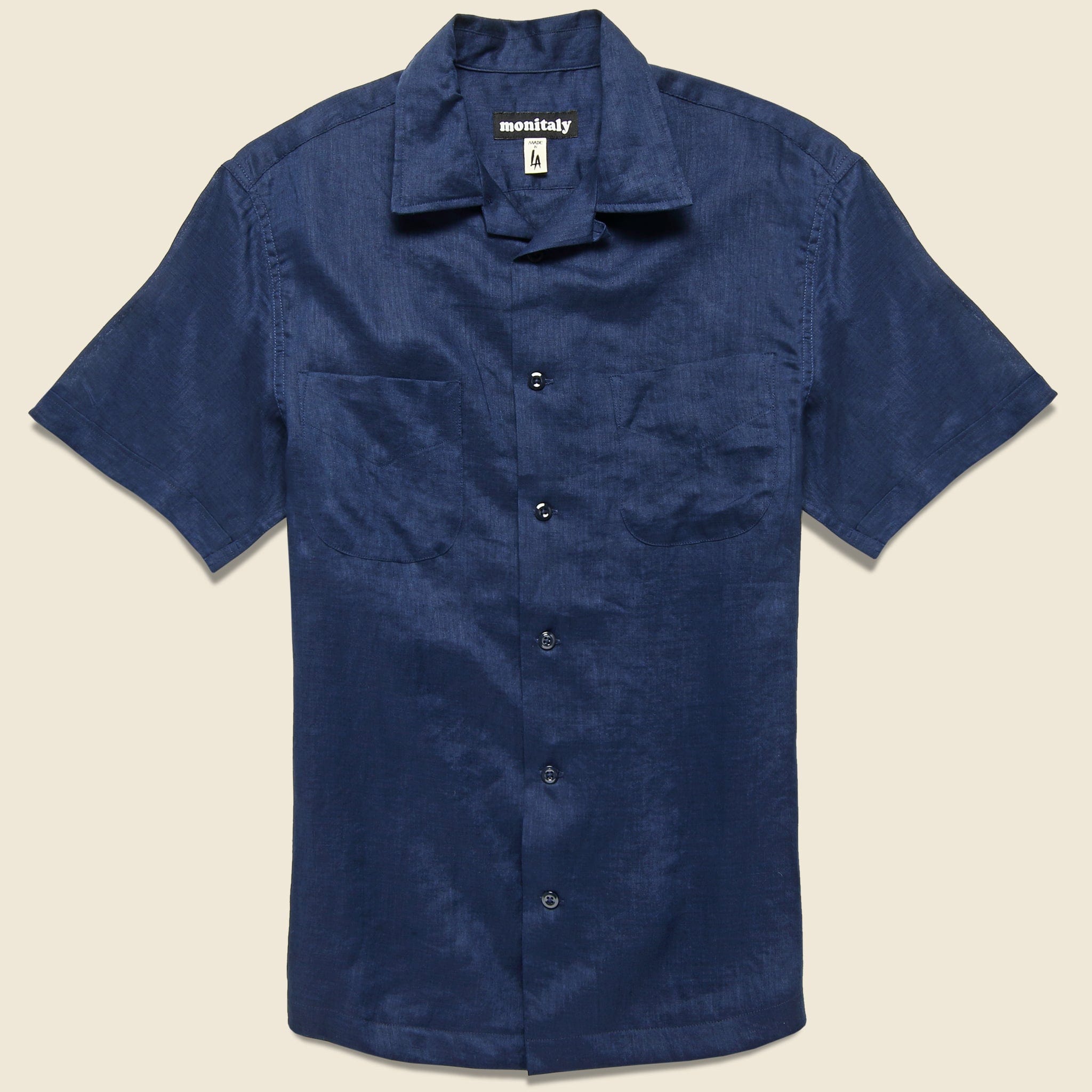 Vacation Shirt - Navy - Monitaly - STAG Provisions - Tops - S/S Woven - Solid