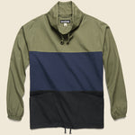 Paneled Mock Neck Pullover - Olive/Navy/Black - Monitaly - STAG Provisions - Tops - Fleece / Sweatshirt