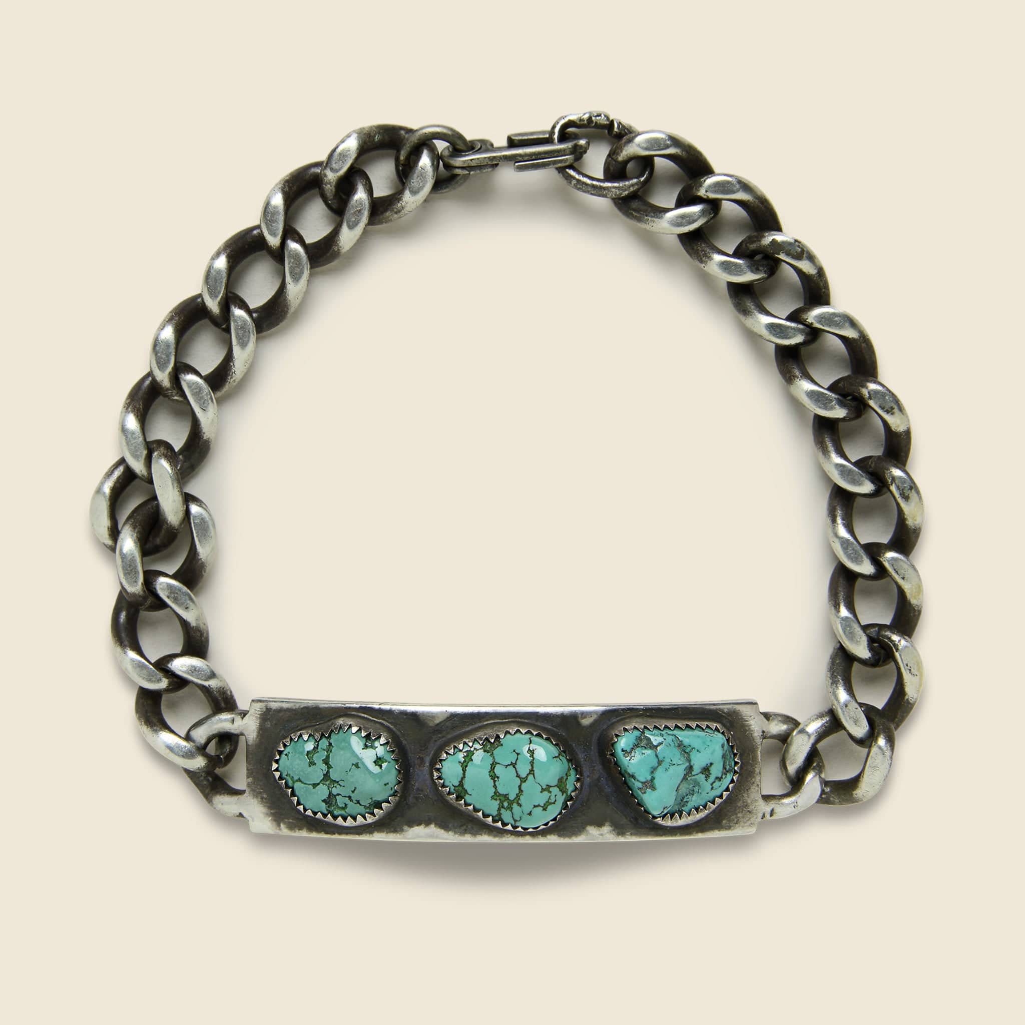 Turquoise Fort Russell Three Stone Bracelet - Sterling Silver - MANO - STAG Provisions - One & Done - Accessories & Jewelry