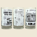 1970s Set of 6 Newspaper Headline Glasses - Vintage - STAG Provisions - One & Done - Barware & Smoking