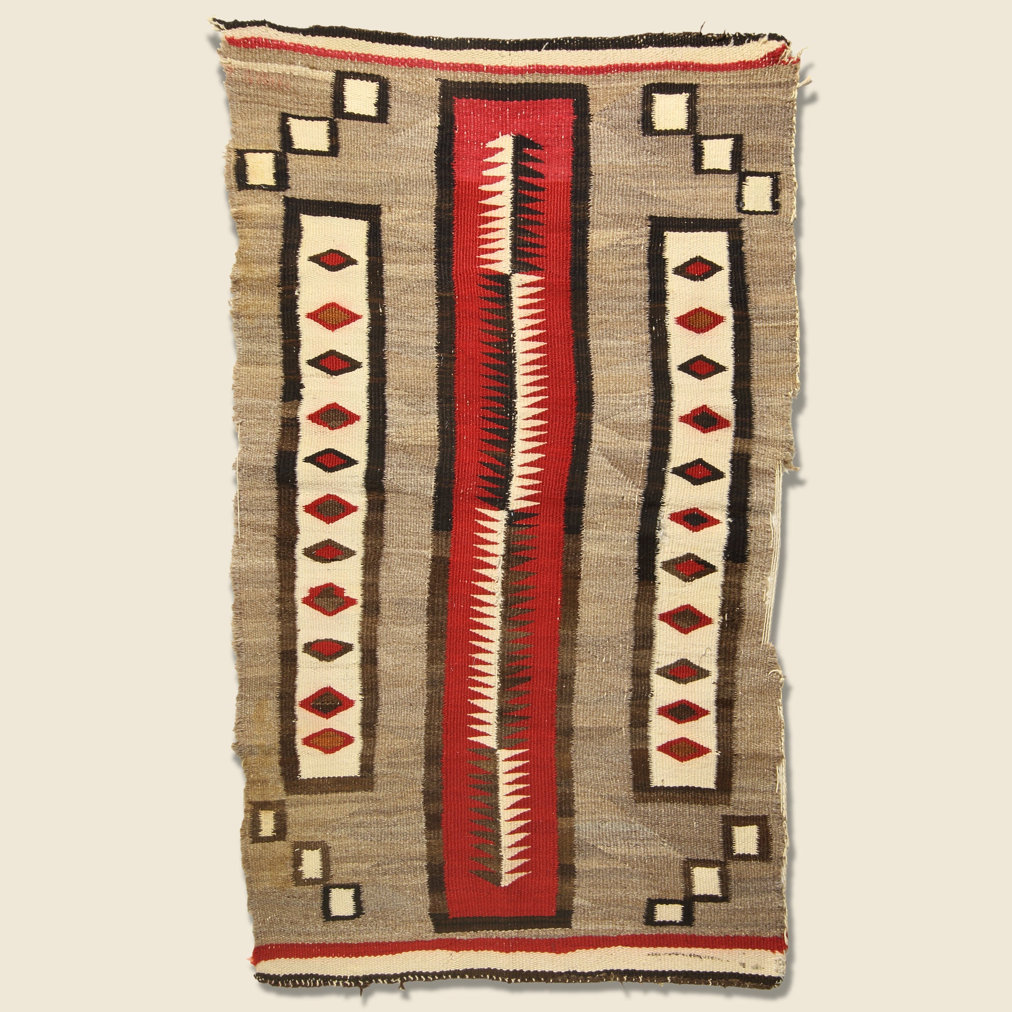 Navajo Rug - Red/Beige/Brown - Vintage - STAG Provisions - One & Done - Blankets & Textiles