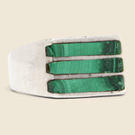 Stacked Malachite Stone Ring - Sterling Silver - Vintage - STAG Provisions - One & Done - Accessories & Jewelry
