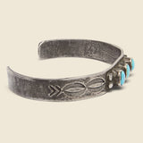 Stamped Turquoise Cuff - Sterling Silver - Vintage - STAG Provisions - One & Done - Accessories & Jewelry
