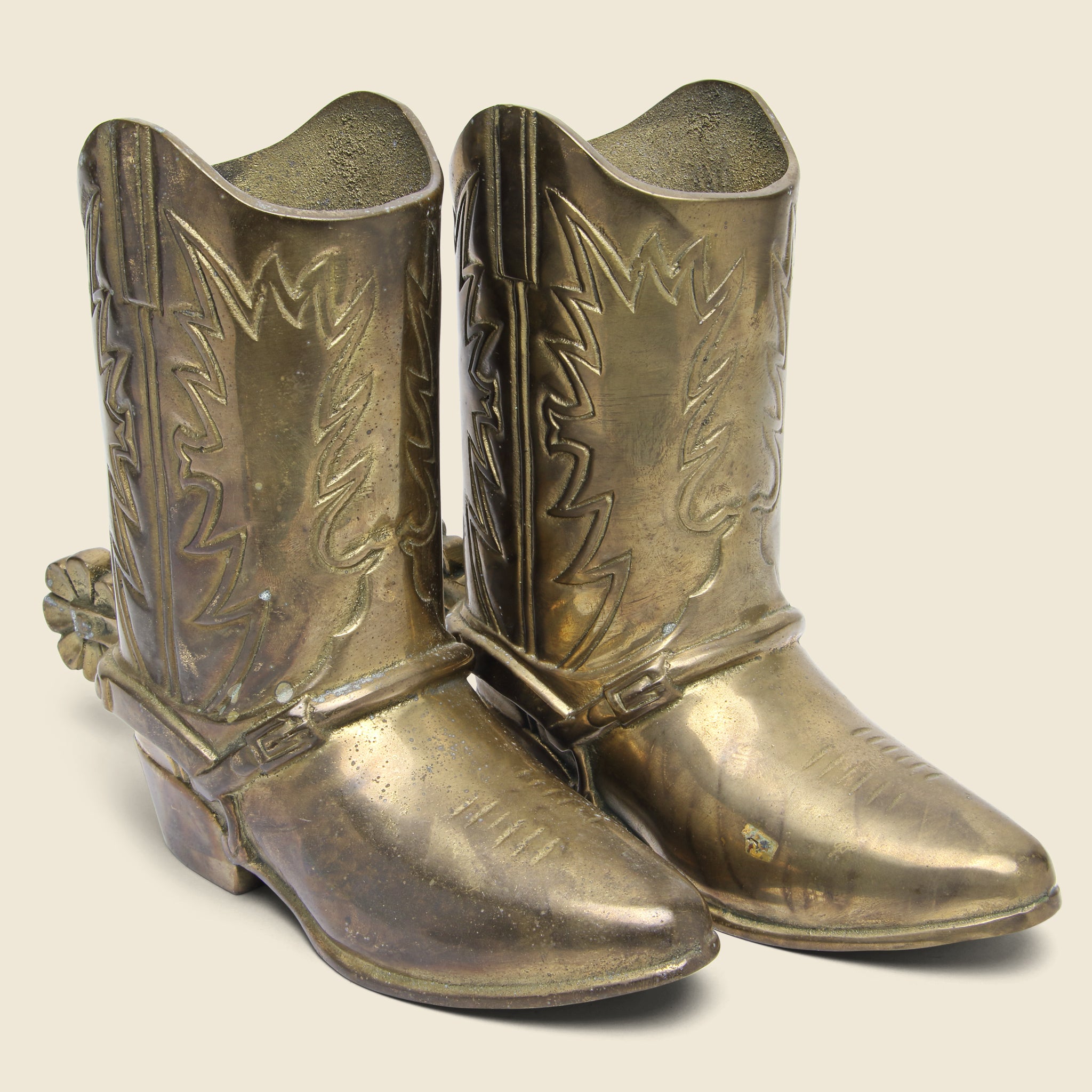 Brass Boot With Spur - Left - Vintage - STAG Provisions - One & Done - Miscellaneous