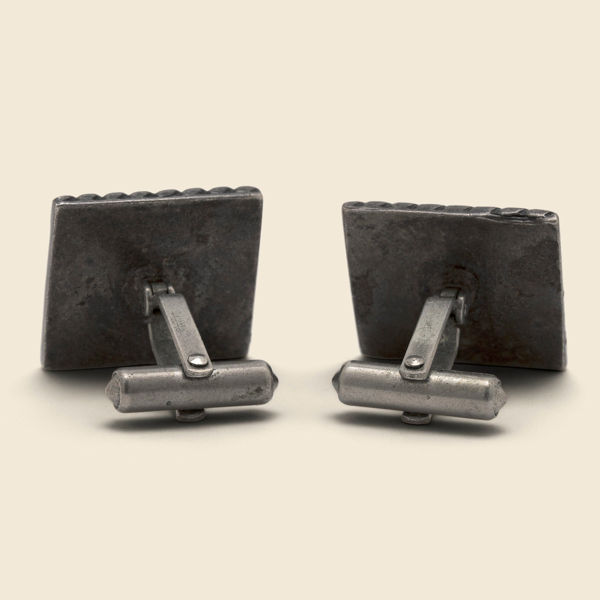 Turquoise Cufflinks - Black Metal - Vintage - STAG Provisions - One & Done - Accessories & Jewelry