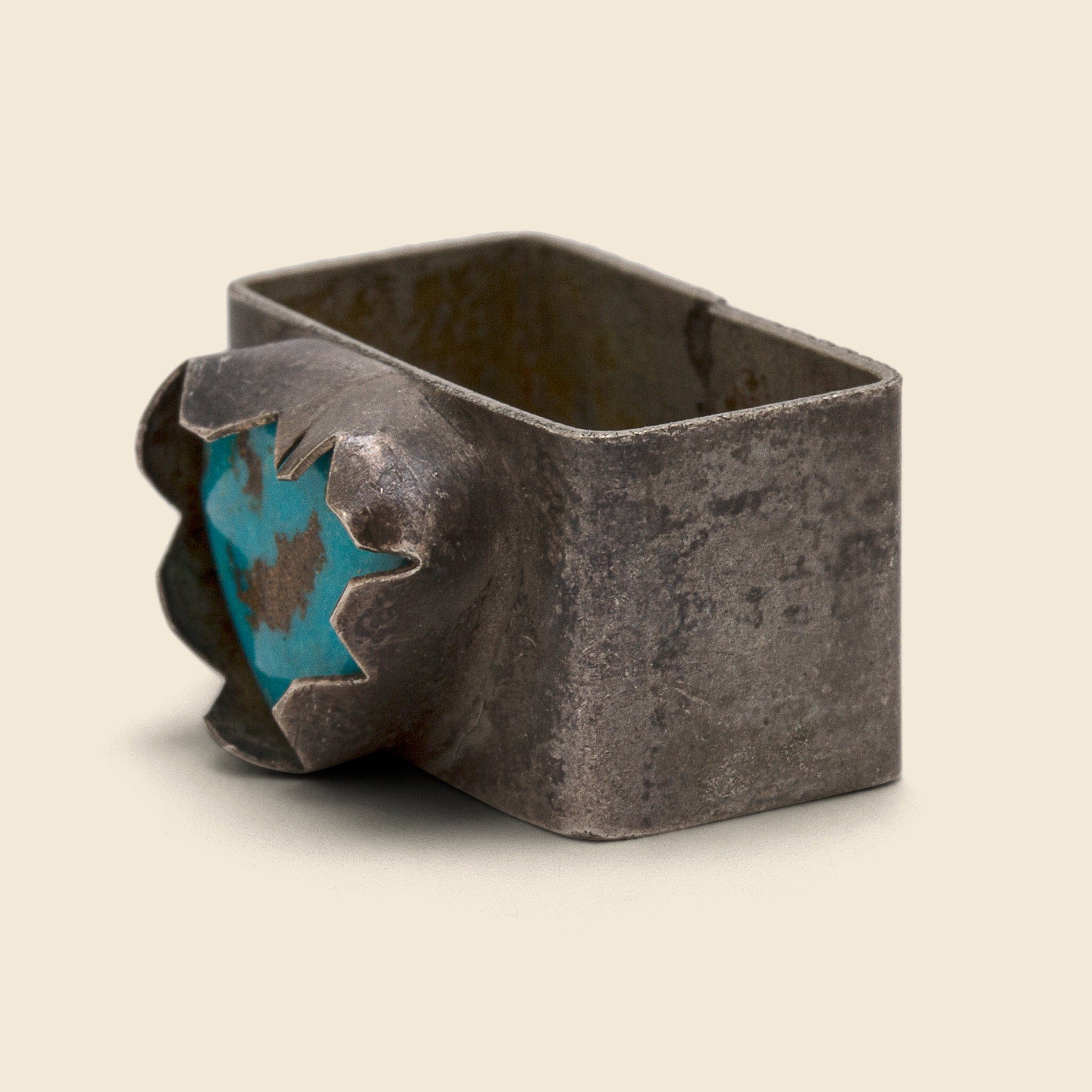 Turquoise Belt/Bandana Slide - Silver - Vintage - STAG Provisions - One & Done - Accessories & Jewelry
