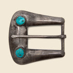 Turquoise Belt Buckle - Sterling Silver - Vintage - STAG Provisions - One & Done - Accessories & Jewelry