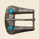 Turquoise Belt Buckle - Sterling Silver - Vintage - STAG Provisions - One & Done - Accessories & Jewelry